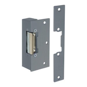 CQR ADCN203-412+SFLX Rim With Mortice Face Plate Electric Release 12V DC Fail Locked With Adjustable Jaw, Continuously Rated - Grey (LEAD TIME: 2-3 DAYS)