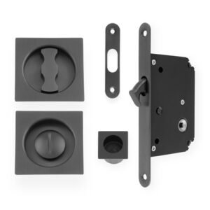 Alexander & Wilks AW111RDBZPVD Sliding Door Lock Set Square Roses Radius Forend & Strike (LEAD TIME: 2-3 DAYS)