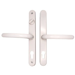 Fab & Fix Farnham Lever Lever UPVC Multipoint Door Handles - With Snib 68mm PZ Sprung 215mm Screw Centres