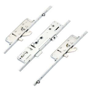 Lockmaster Latch Deadbolt 2 Hooks 2 Anti Lift Pins 2 Rollers Lift Lever or Double Spindle Multipoint Door Lock (top hook to spindle = 520mm)