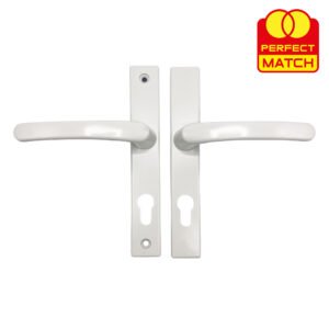 TSS Lever Lever UPVC Multipoint Door Handles - 70mm PZ - Sprung - 180mm Screw Centres - 7mm Follower