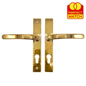 TSS Lever Lever UPVC Multipoint Door Handles - 72mm PZ - Sprung - 180mm Screw Centres