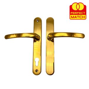 TSS Blank External Lever Lever French Door Multipoint Handles – 92mm PZ Sprung 210mm Screw Centres