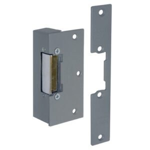 CQR ADCN202-312+S Rim With Mortice Face Plate Electric Release 12V DC Fail Unlocked, Continuously Rated - Grey (LEAD TIME: 2-3 DAYS)